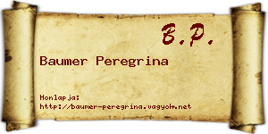 Baumer Peregrina névjegykártya
